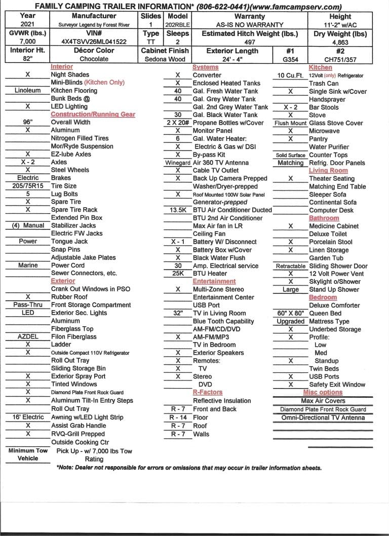 2021 Surveyor 202RBLE-1522